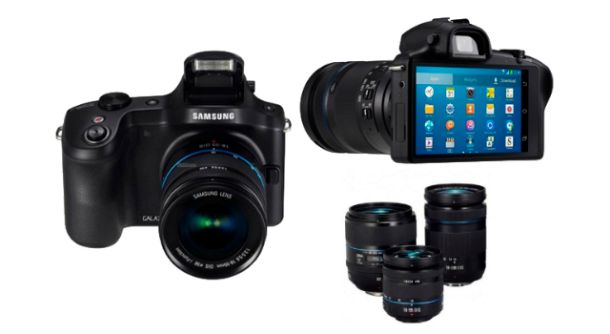 Samsung Galaxy NX sous Android, avec objectifs