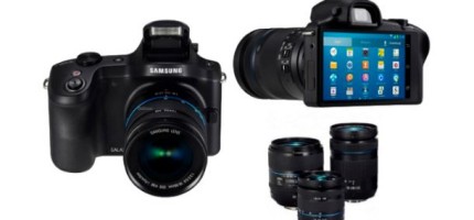Samsung Galaxy NX sous Android, avec objectifs